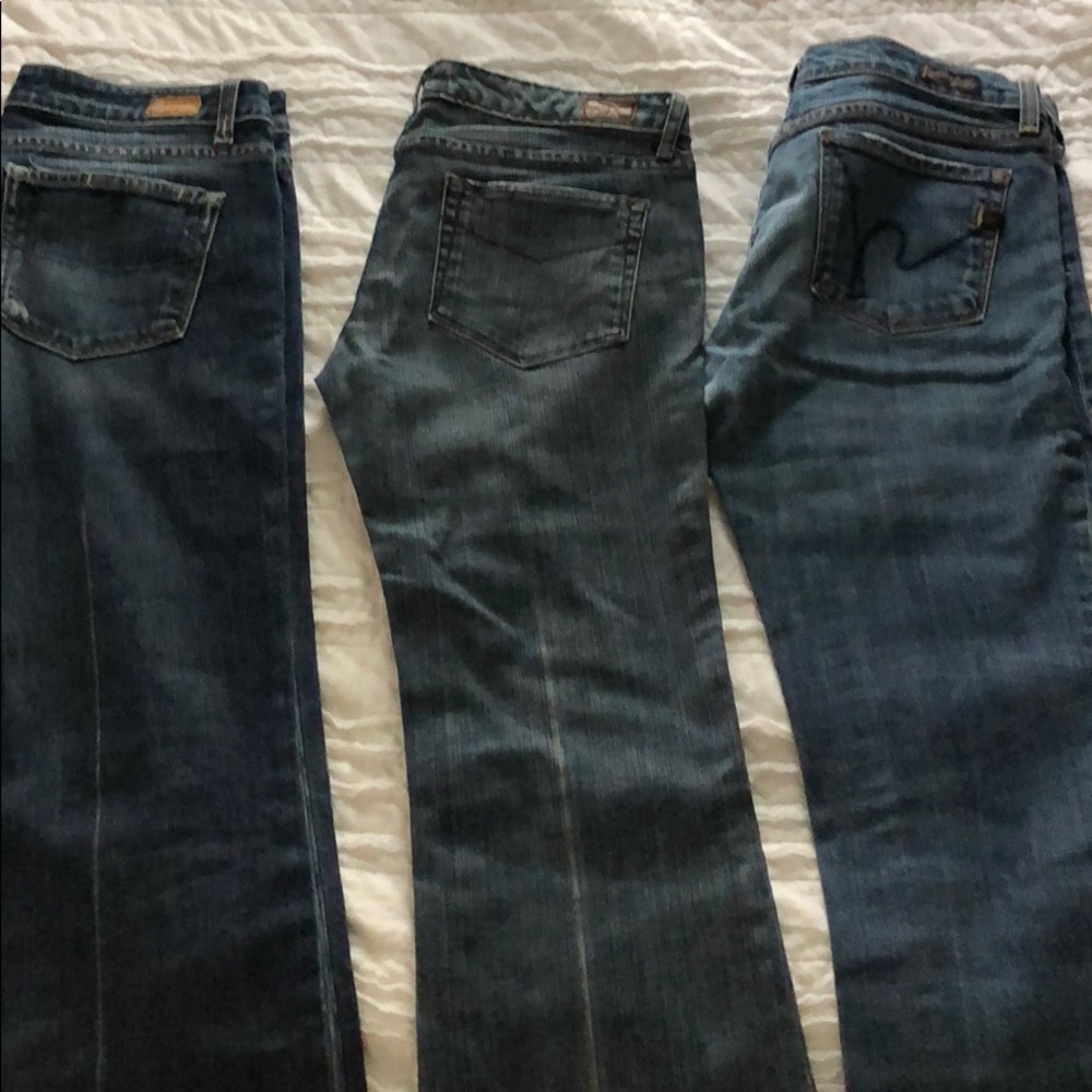 3 pair designer denim 29 and 30 Paige Citizens